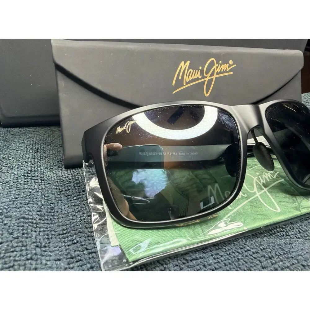 MAUI JIM | NEW | RED SANDS | 432 - 2M | MATTE BLACK | NEUTRAL GREY